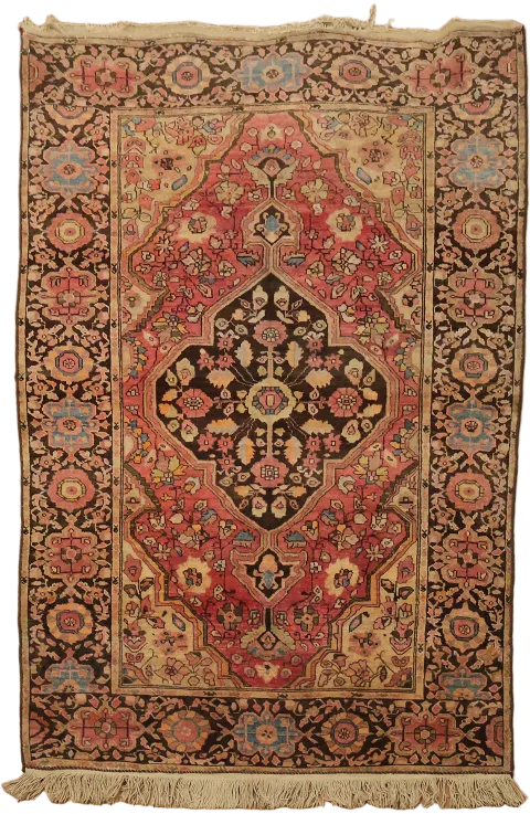 Antique Pre1900 Wool Sarouk Persian Rug 3x5
