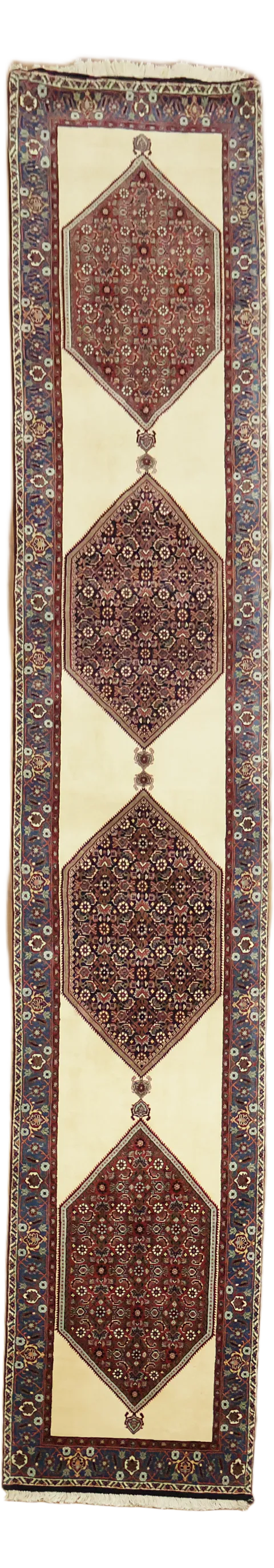 Top Quality Wool Vegetable Dye Bidjar Persian Runner Rug 2x13