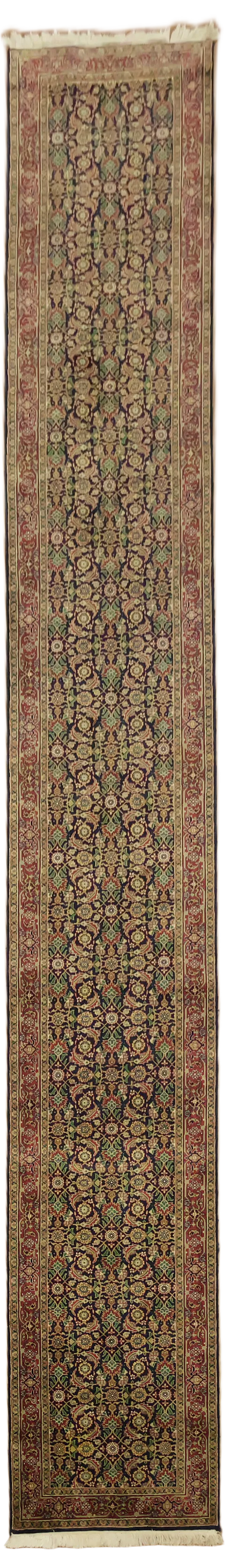 Tabriz Oriental Runner Wool Rug 3x18