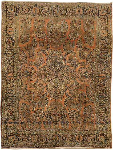 Vintage Sarouk Persian Area Wool Rug 8x11