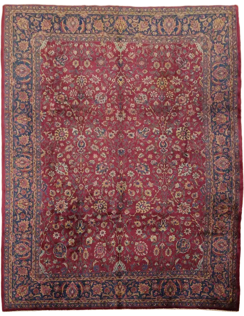 Rare Collectible Vegetable Dye Wool Mashad Persian Area Rug 10x13