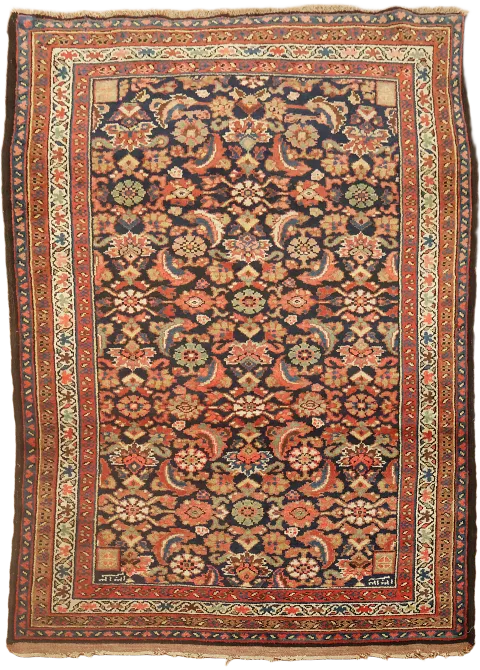 Pre-1900 Antique Bakhtiari Persian Wool Rug 4x6