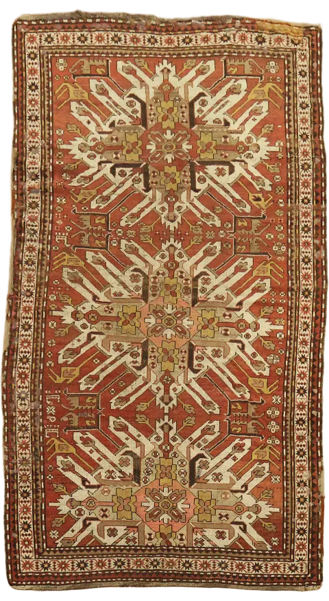 Antique Wool Anatolian Turkish Area Rug 5x10