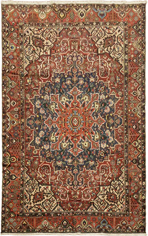 Collectible Vegetable Dye Vintage Wool Bakhtiari Persian Large Rug 10x16