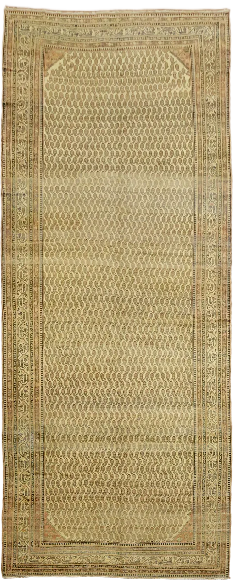 Antique Wool Malayer Persian Large Rug 8x19