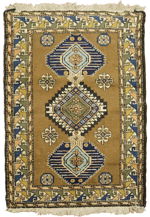 Vintage Wool Ardebil Persian Rug 4x5