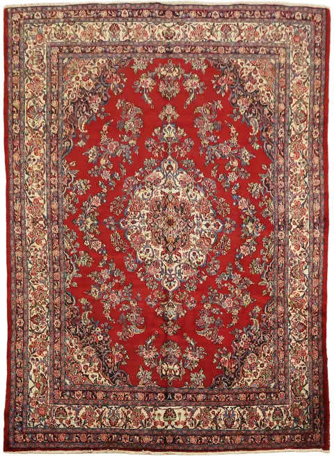 Vintage Shahbaft Persian Area Wool Rug 9x12