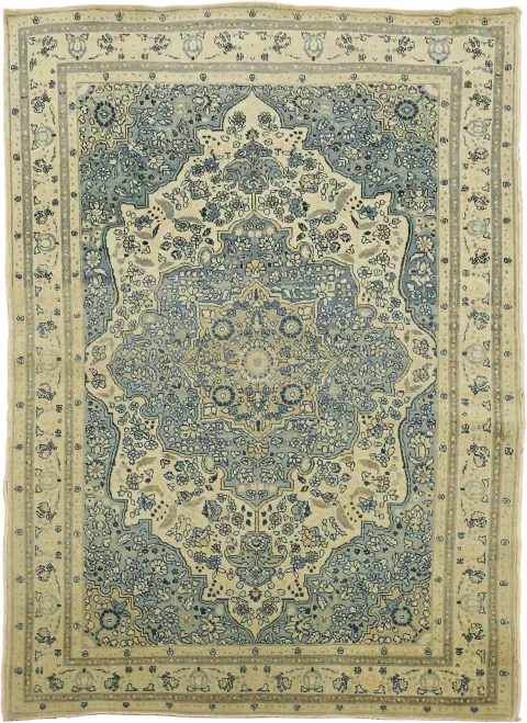 Wool Vegetable Dye Floral Tabriz Persian Foyer Rug 3x5