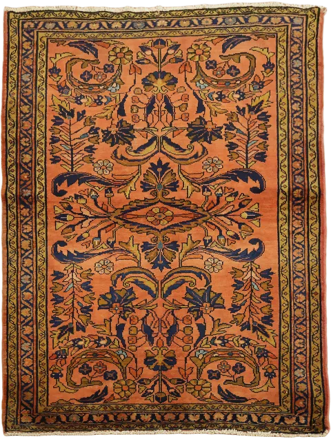 Antique Floral Wool Lilian Tribal Persian Wool Rug 4x5