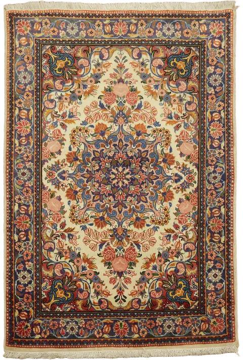 Wool Floral Vintage Bidjar Persian Foyer Rug 2x3