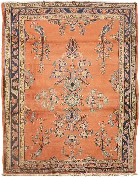 Antique Tribal Wool Lilian Persian Rug 5x7