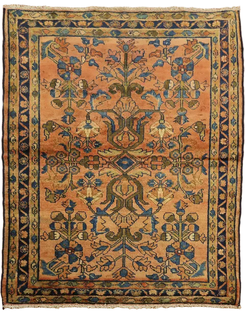 Antique Tribal Vegetable Dye Wool Lilian Persian Rug 4x5