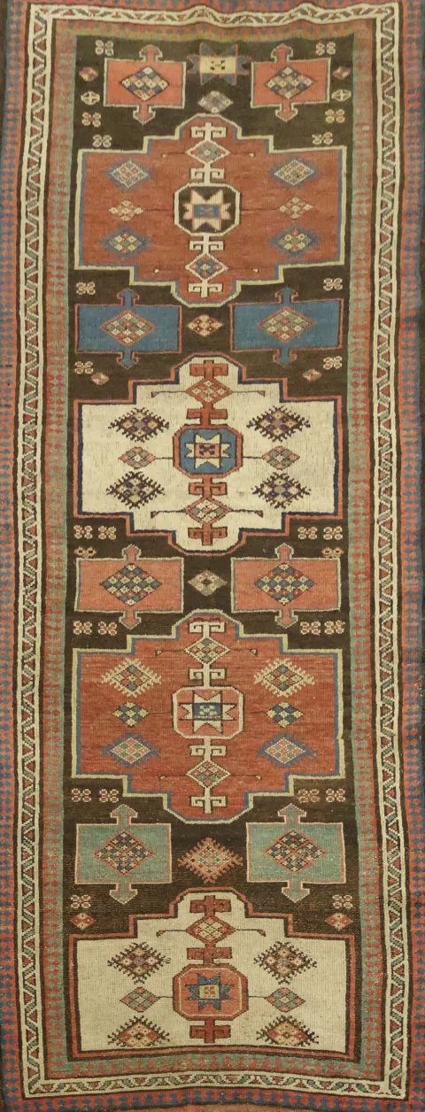Heriz Bakhshayesh Persian Runner Tribal Wool Rug 3x9