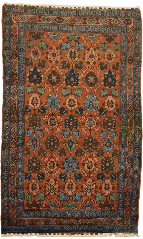 Antique Vegetable Dye Wool Malayer Persian Rug 4x6