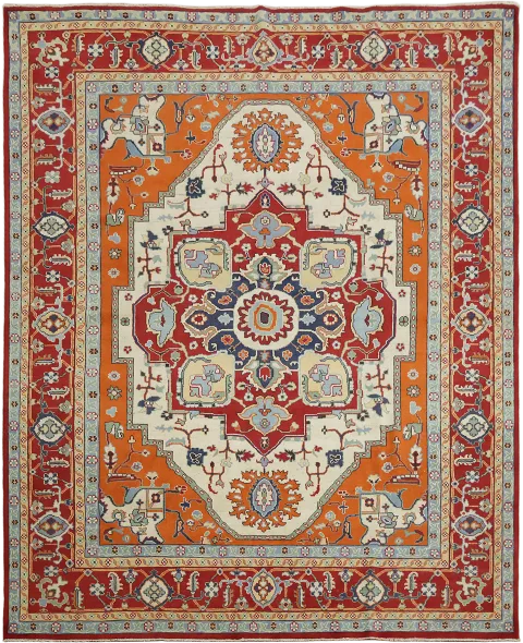 Geometric Wool Kazak Oriental Area Rug 8x10