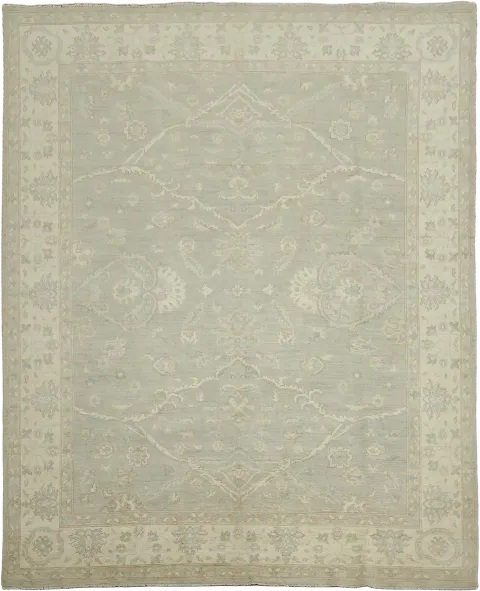 Muted Vegetable Dye Wool Traditional Oushak Area Rug 8x10