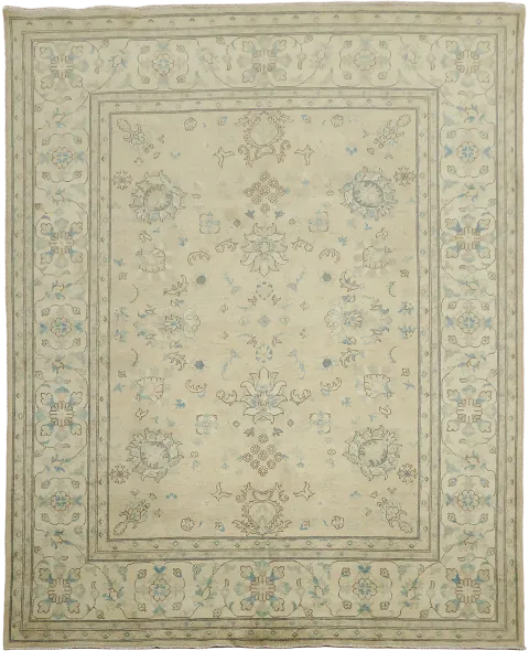 Elegant Kazak Persian-Style Hand-Knotted Rug in Soft Earthy Tones 8x10