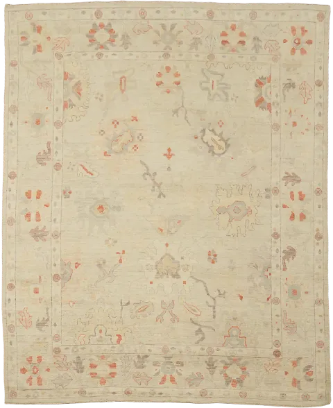 Traditional Oushak Turkish Wool Area Rug 8x10