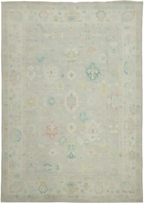 All Over Traditional Oushak Wool Area Rug 10x14