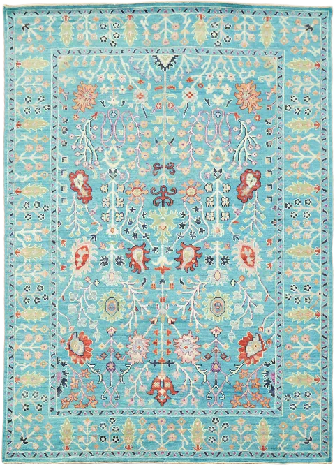 Traditional Oushak Wool Area Rug 6x9