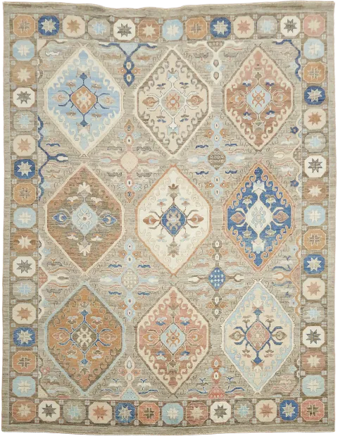 Wool Traditional Oushak Area Rug 9x12