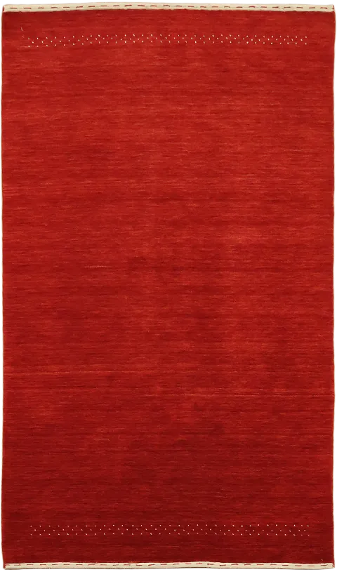 Crimson Red Gabbeh Area Rug 5x8