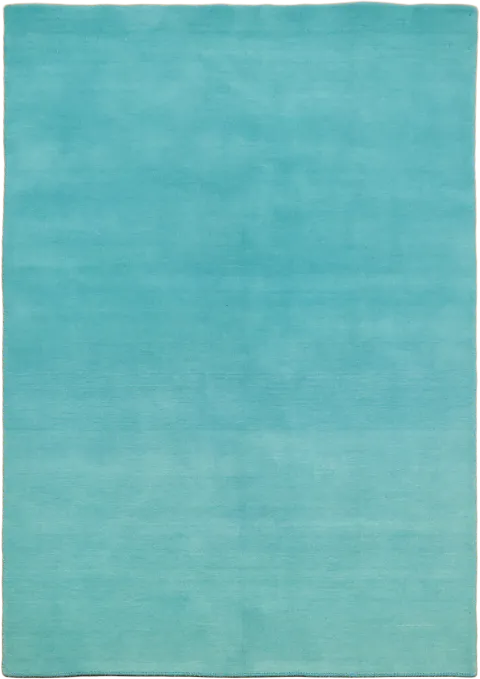Aqua Blue Gabbeh Hand-Knoted Rug 5x7