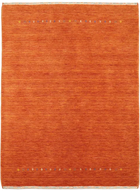 Elegant Orange Gabbeh Tribal Rug 5x7