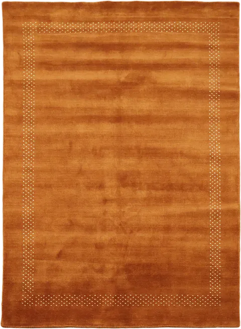 Hand-Knotted Rust Gabbeh Area Rug 6x8