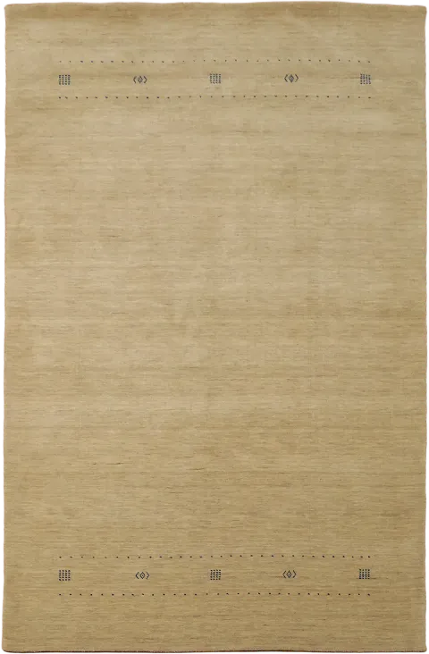 Neutral Beige Gabbeh Tribal Area Rug 6x9