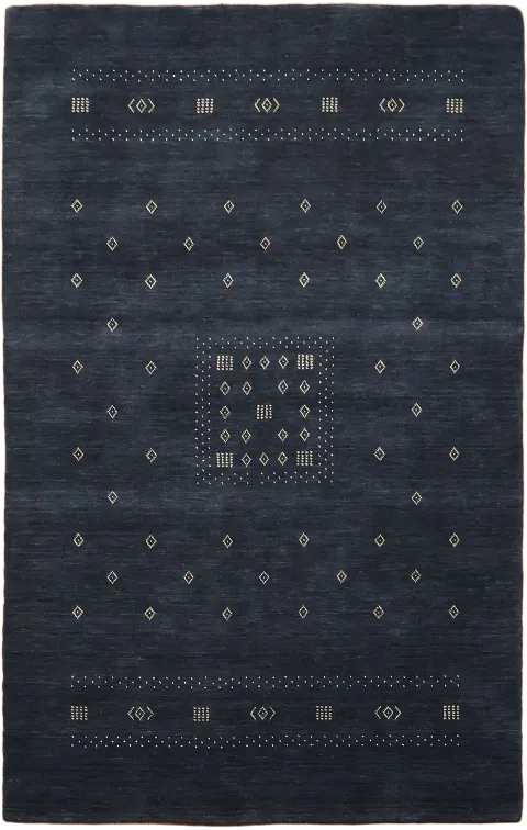 5x8 Navy Blue Gabbeh Tribal Area Rug