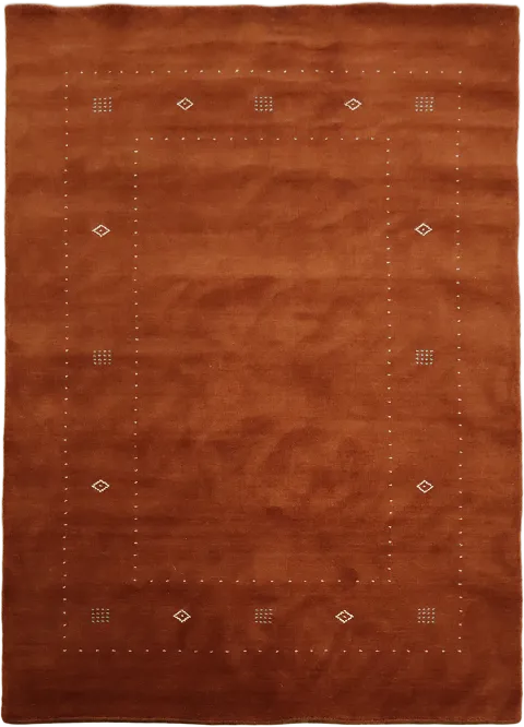 Terracotta Gabbeh Tribal Rug 6x8