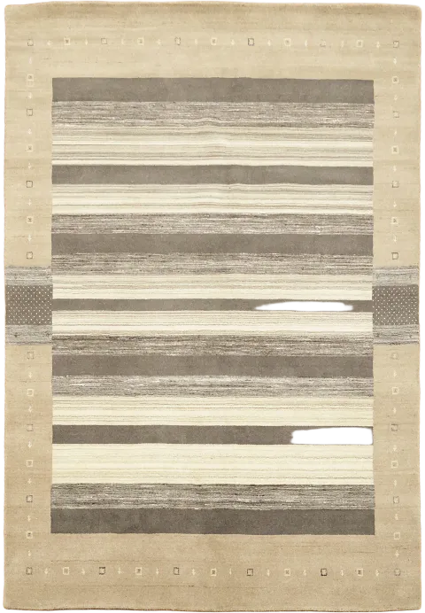 Contemporary Gabbeh Area Rug in Earthy Tones 7x10