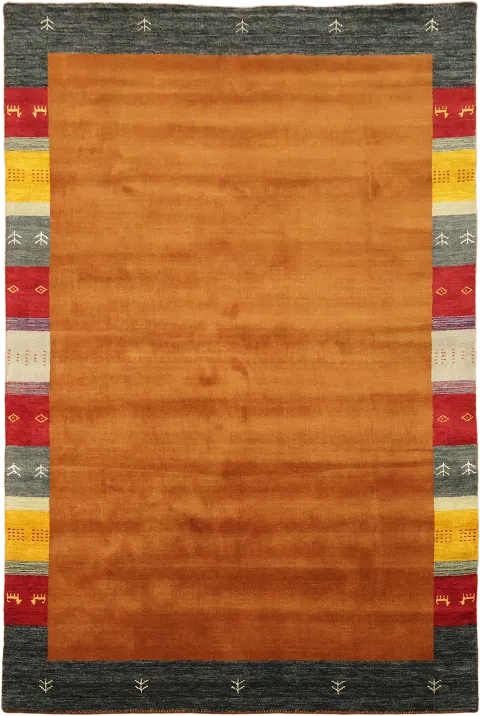 Hand-knotted Gabbeh Area Rug in Earthy Tones 7x10