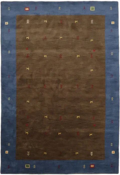 Rich Brown Gabbeh Tribal Area Rug 7x10