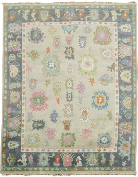 Classic Vintage-Style Rug: Floral Patterns with a Touch of Modern Vibrance 8x10