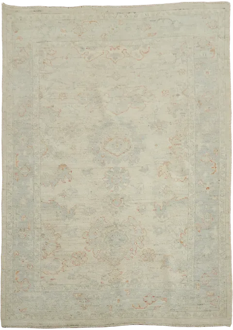 Traditional Oushak Wool Rug 4x6