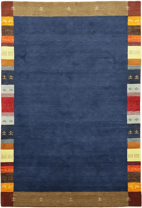 Navy Blue Gabbeh Tribal Area Rug 7x10