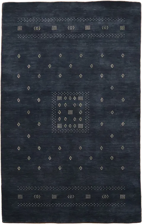 Navy Blue Gabbeh Tribal Rug 5x8