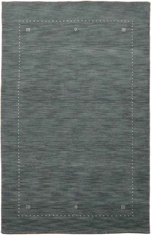 5x8 Gabbeh Tribal Rug in Charcoal Gray