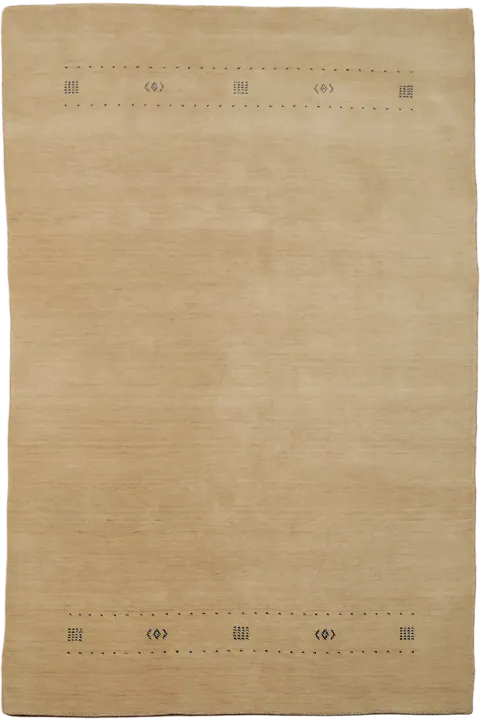 Neutral Beige Gabbeh Tribal Area Rug 5x8
