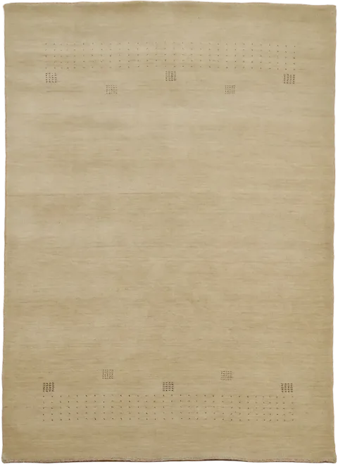 Muted Beige Gabbeh Tribal Rug 5x7