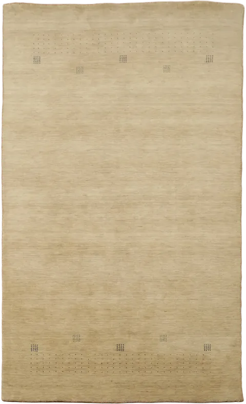 5x8 Minimalist Beige Gabbeh Tribal Area Rug