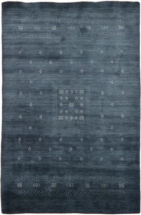 Navy Blue Gabbeh Tribal Rug 5x8
