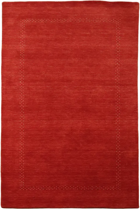 Hand-Knotted Red Gabbeh Tribal Rug 5x8