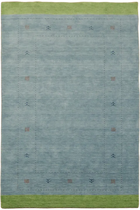 7x10 Soft Blue Gabbeh Tribal Area Rug