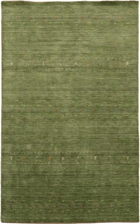 6x10 Green Gabbeh Tribal Area Rug
