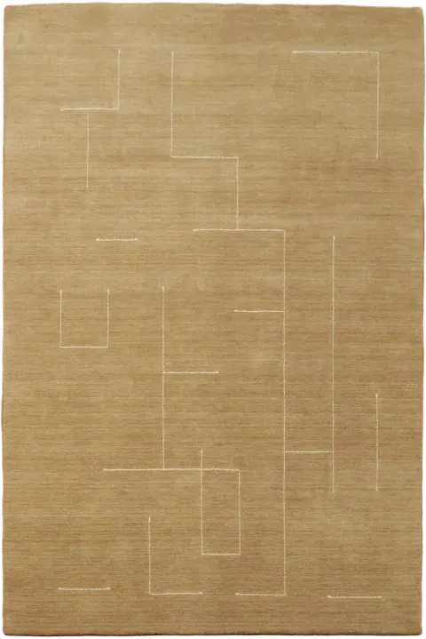 Beige Gabbeh Area Rug 6x9