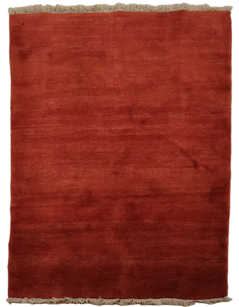 Contemporary Modern 4x5 Gabbeh Shiraz Red Persian Wool Rug