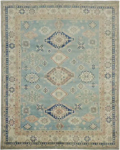 Traditional Kazak Wool Area Rug 8x10